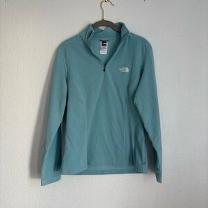 The North Face Light Blue 1/4 Zip Lightweight Jacket Women's Size M